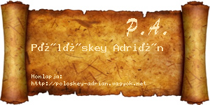 Pölöskey Adrián névjegykártya